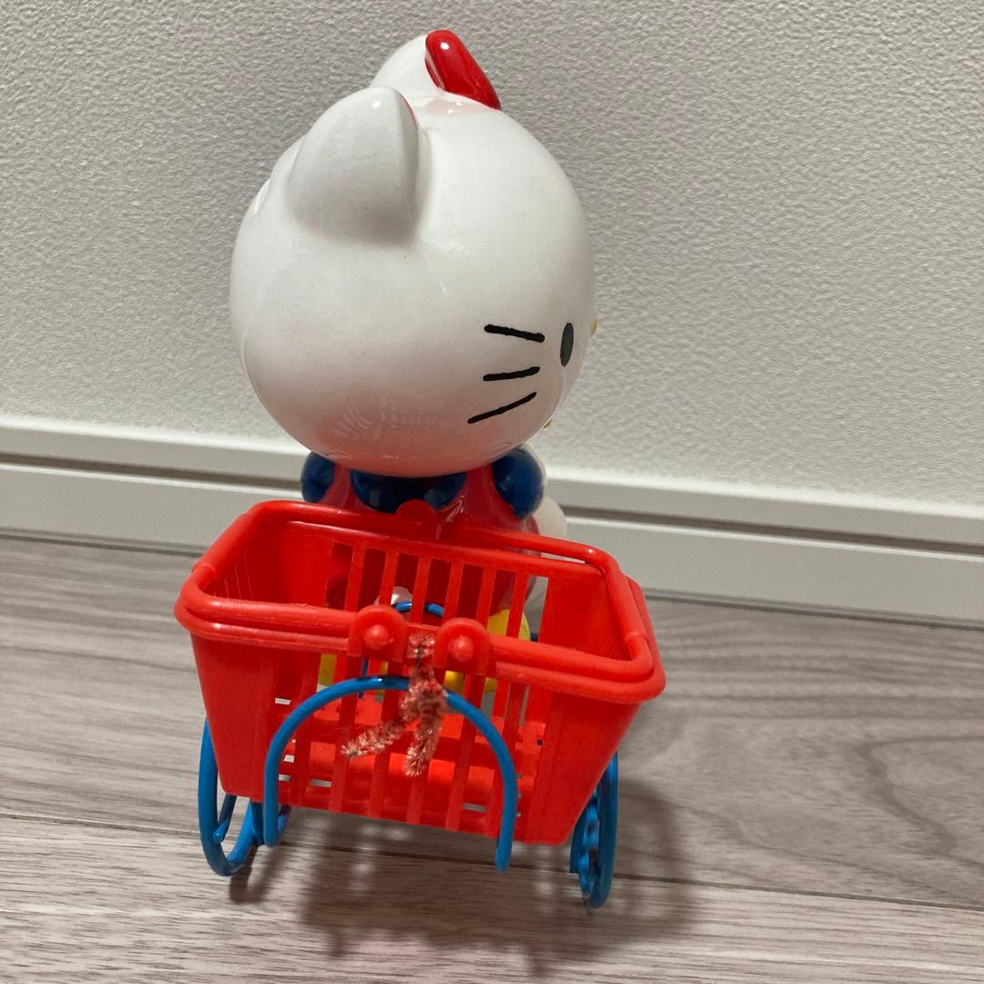 ハローキティ 自転車 陶器 貯金箱 昭和レトロ