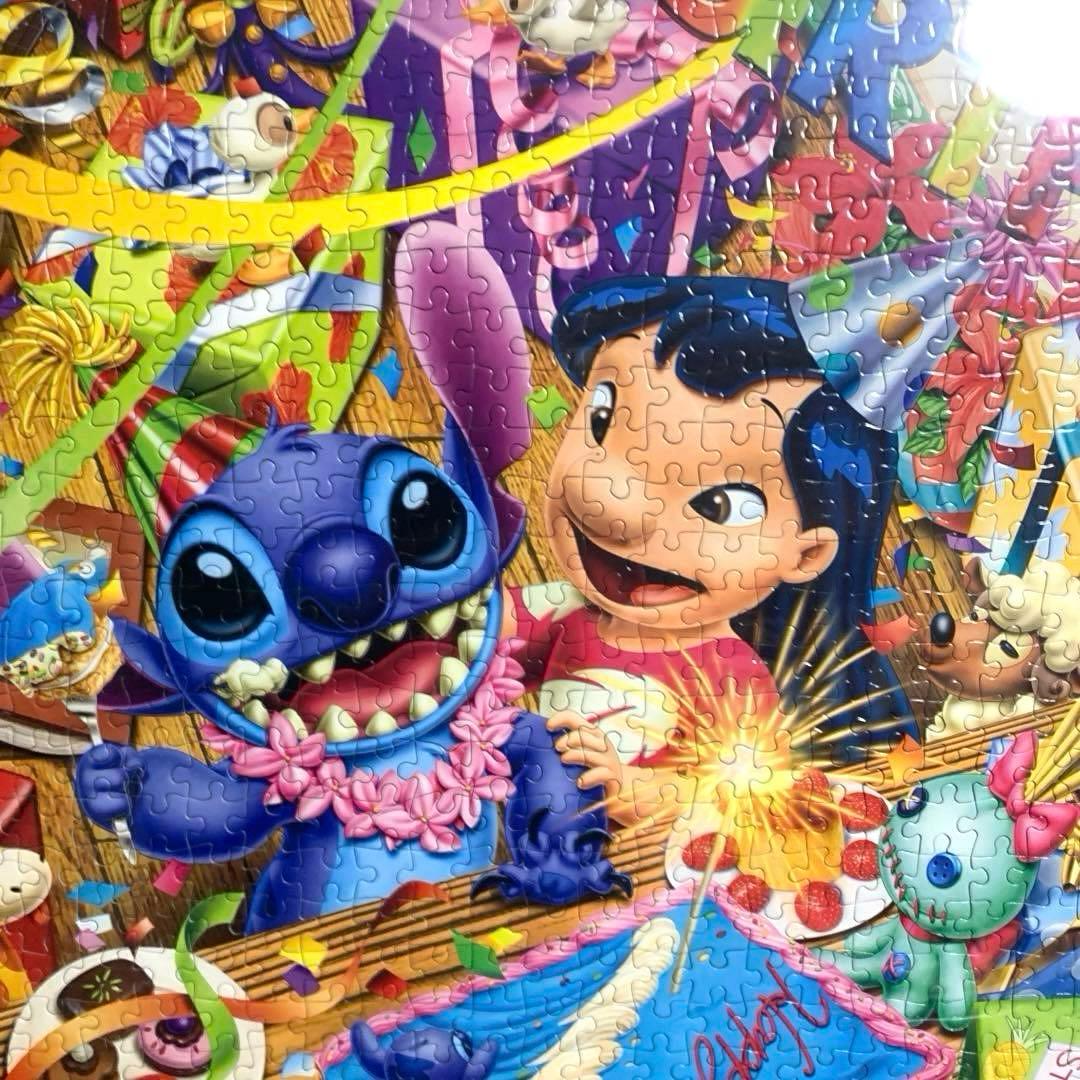 希少 レア リロ＆スティッチ ジグソーパズル 完成品 ディズニー 1000