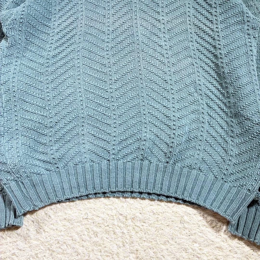 希少カラー　80s 90s L.L.bean コットンニット USA製 ラグラン