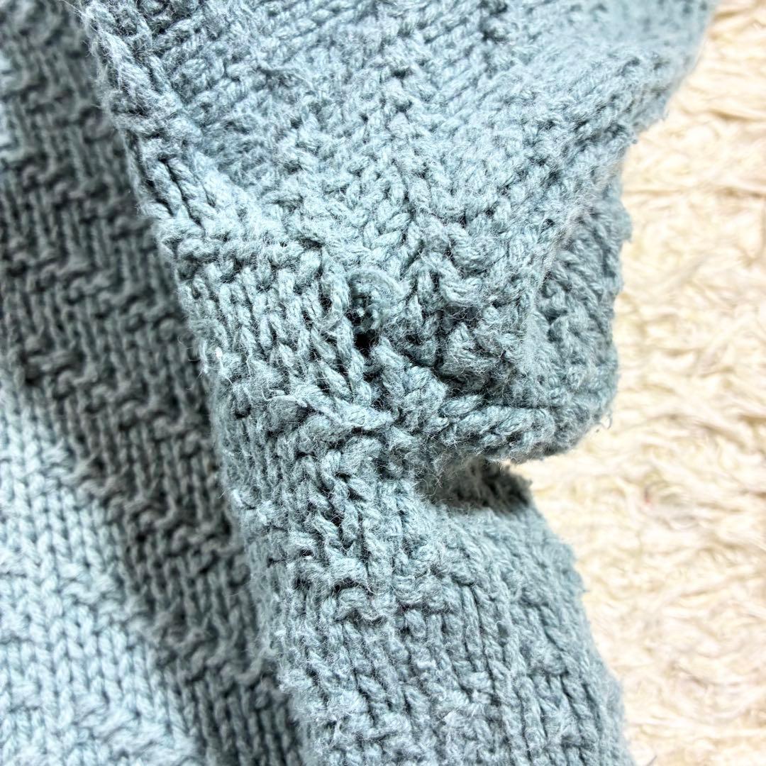 希少カラー　80s 90s L.L.bean コットンニット USA製 ラグラン