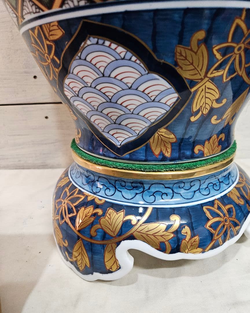 幸右衛門 作 有田焼 飾壺 花瓶 沈香壺 金彩 大型 壷 約80cm 古民家