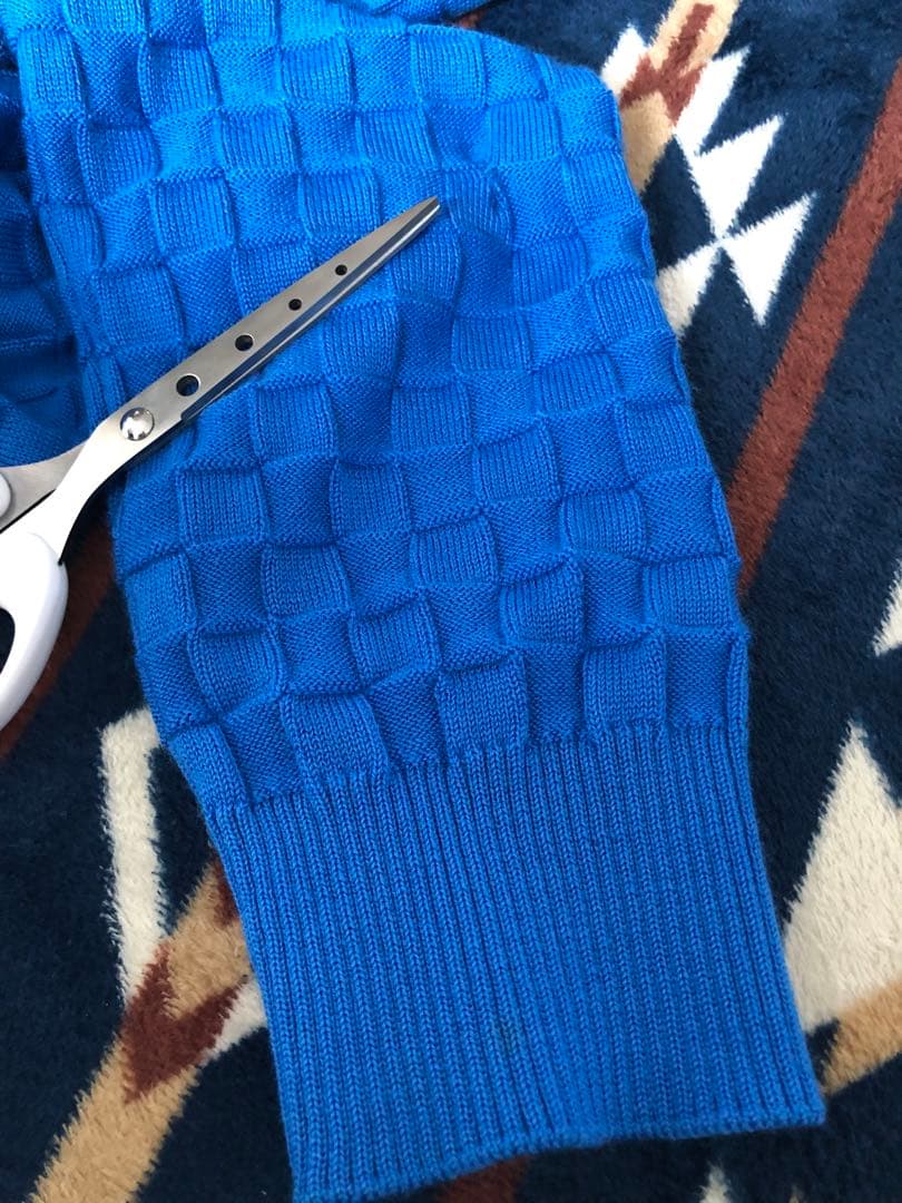 美品 ルイヴィトン ダミエ ニット セーター ブルー 青 HJN40W M - メルカリ