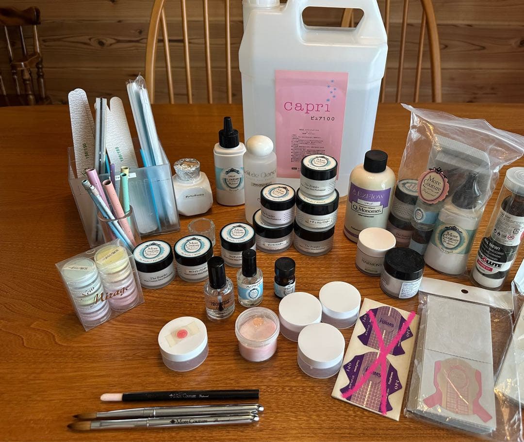 モアクチュールなど　アクリルパウダーセット More Couture アクリルパウダー / Crystal 他4個セット モアクチュール