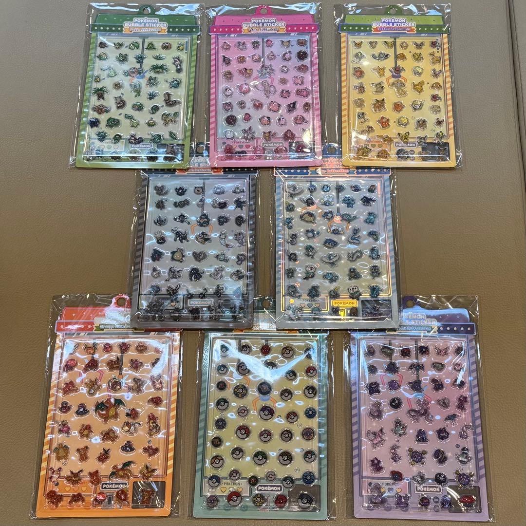 ポケモン 韓国公式 バブルステッカー 全8種 コンプリートセット - メルカリ
