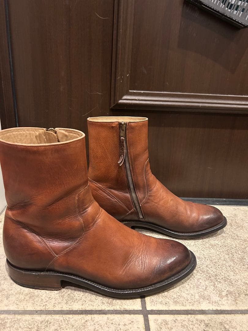 ルケーシー LUCCHESE ウエスタン ブーツ サイドジップ - メルカリ