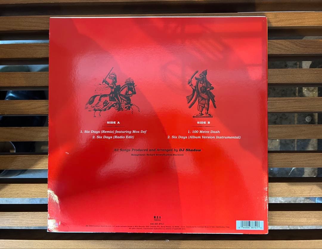 DJ SHADOW Six Days レコード - メルカリ