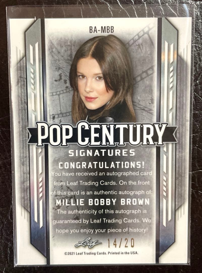 2021 MILLIE BOBBY BROWN直筆サイン ストレンジャーシングス - メルカリ