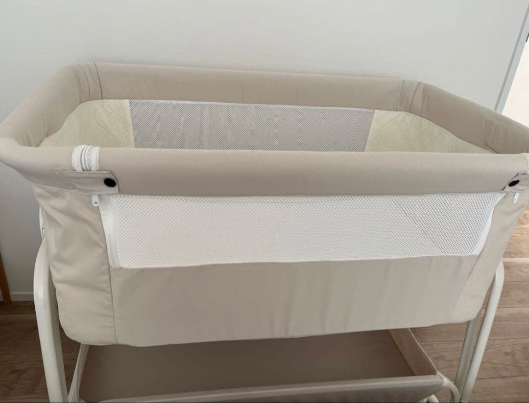 kino linpo ベビーベッド キャスター付き ホワイト - メルカリ