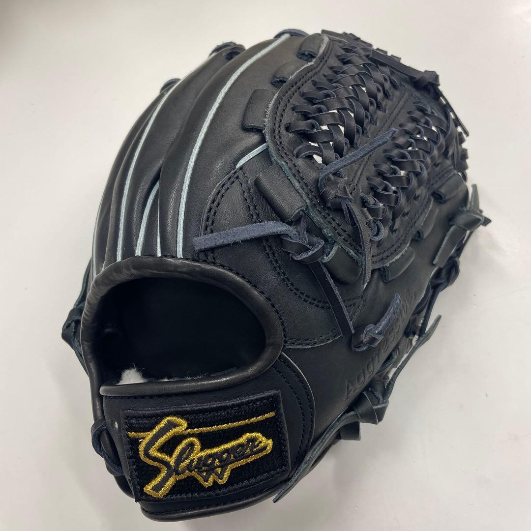 久保田スラッガー 軟式グローブ 黒 右投げ用 久保田スラッガー 軟式グローブ | 内野手用 ブラック×トレンチ - 野球