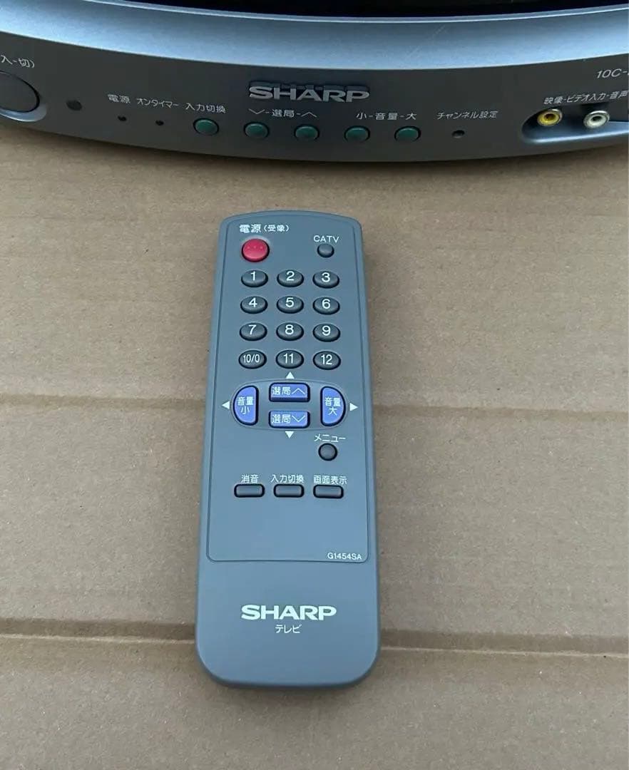 シャープ 10インチ ブラウン管テレビ 小型 リモコン付 10C-M9 - メルカリ