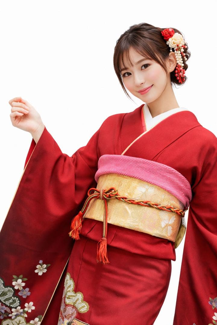 振袖フルセット6点サイズM〜L御所車花松文 暈し染め 金彩 やまと誂製