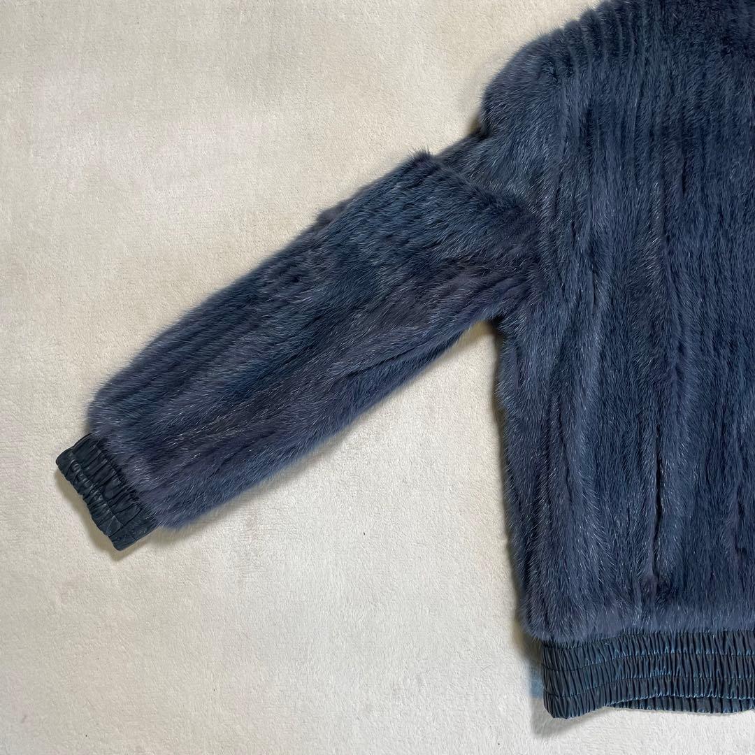 美品 SAGA MINK ジップアップ ブルゾン ジャケット スウィングトップ