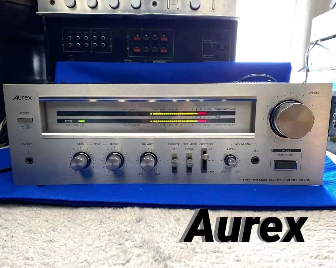 Aurex プリメインアンプ SB-535 動作品 オーレックス パワーメーター