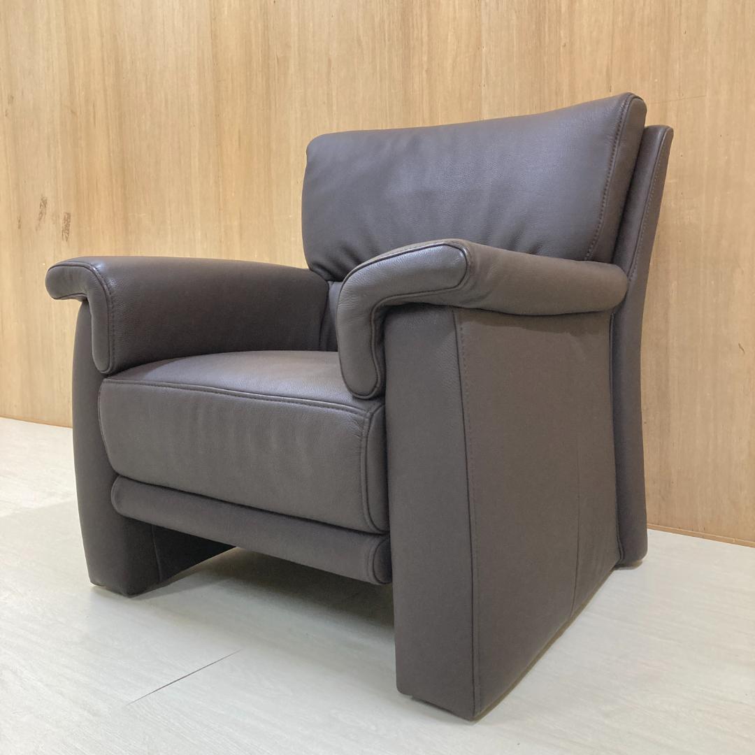 IDC大塚家具 ヒモラ himolla 総革　1人掛けソファ シングルソファ B IDC大塚家具取り扱い himolla ヒモラ ベルク 総本革 レザー 一人掛け