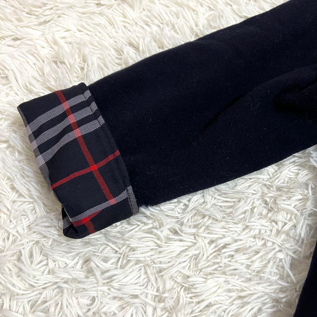 バーバリー フードコート ダブル チェック 金ボタン キルティング