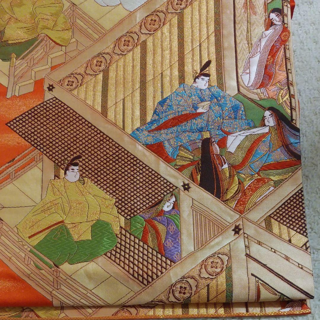 1万円お値引き【新品・未使用】西陣 河合美術織物 唐織 紗の袋帯夕顔棚