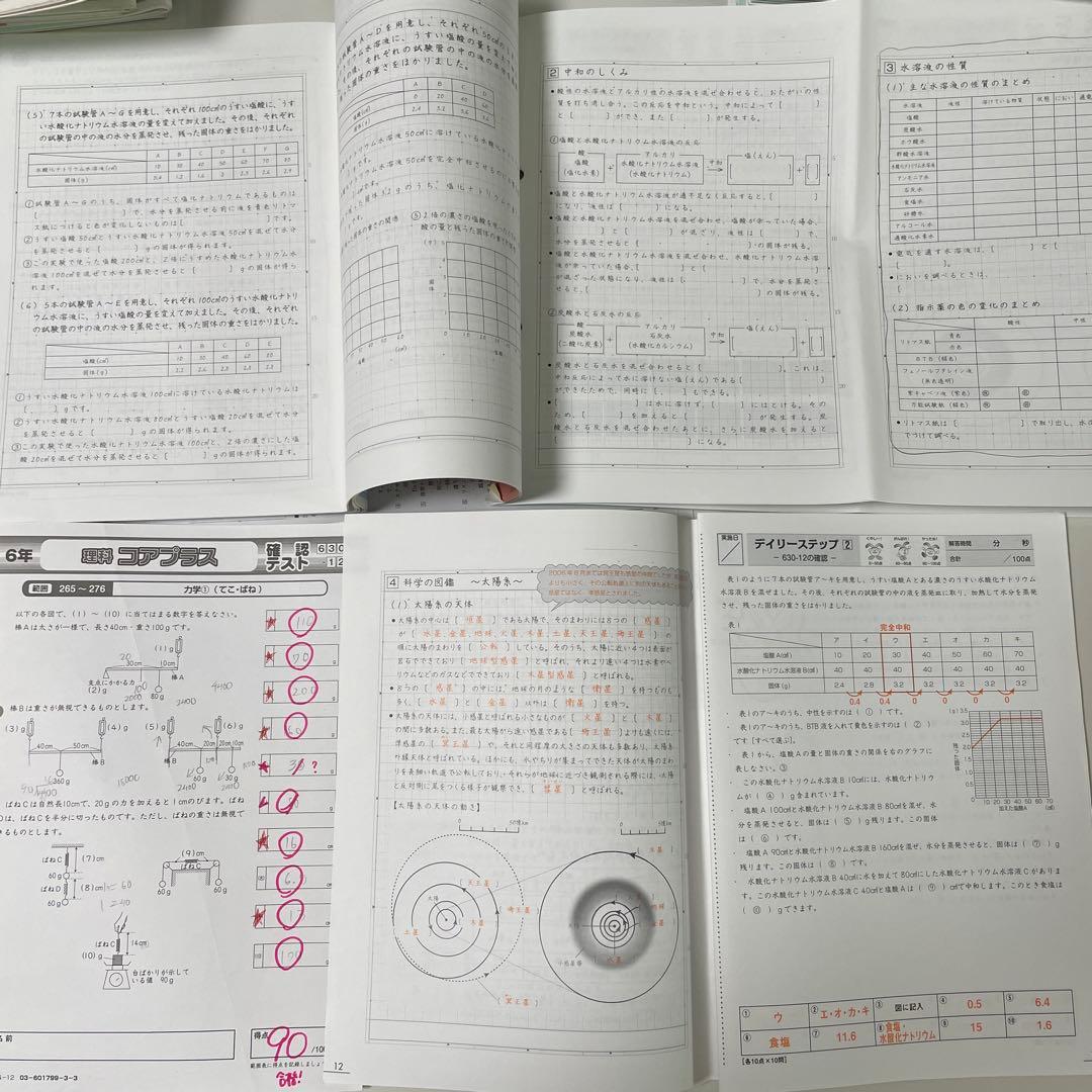 SAPIXサピックス 2022年度受験終了6年生全年理科テキスト漏れなし148冊