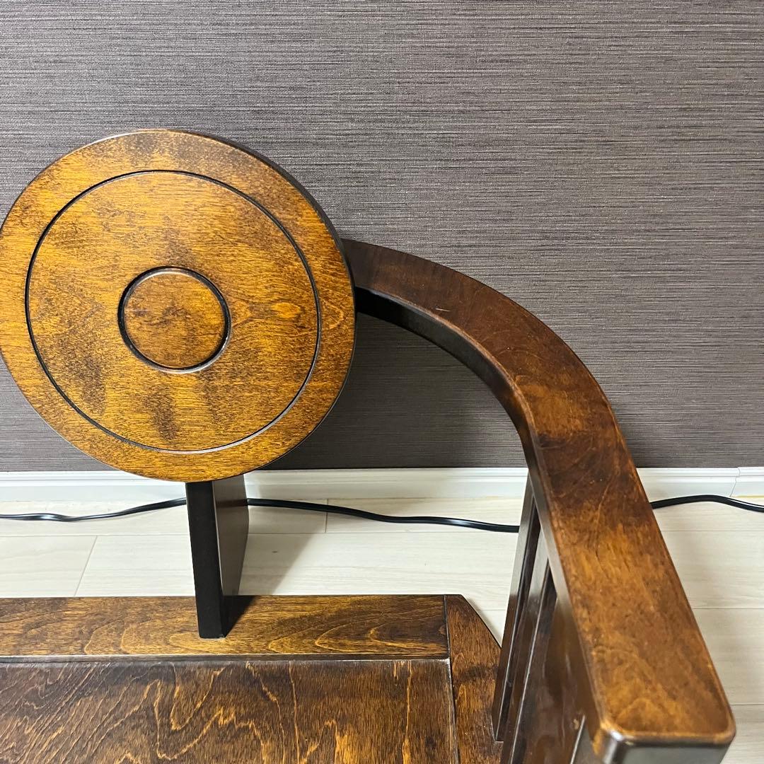 希少 星野民藝 座椅子 二脚セット 民芸家具 無垢材 和家具