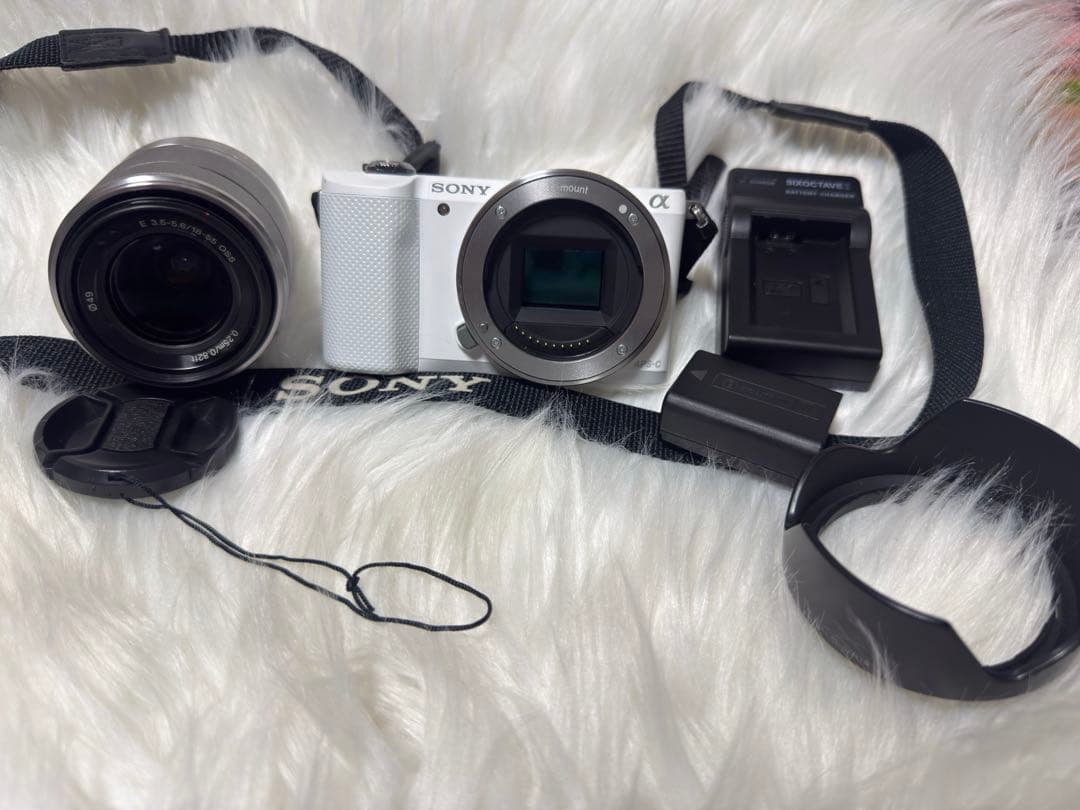 SONY a5000 パワーズームレンズキット ホワイト　本体 ソニー α5000 パワーズームレンズキット ホワイト | ミラーレス一眼