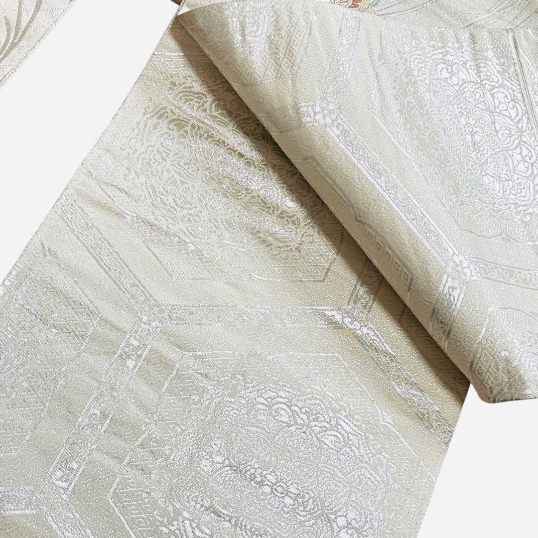 AA19袋帯 六通柄 金銀糸 唐織 蝶紋 正絹 着物 - メルカリ