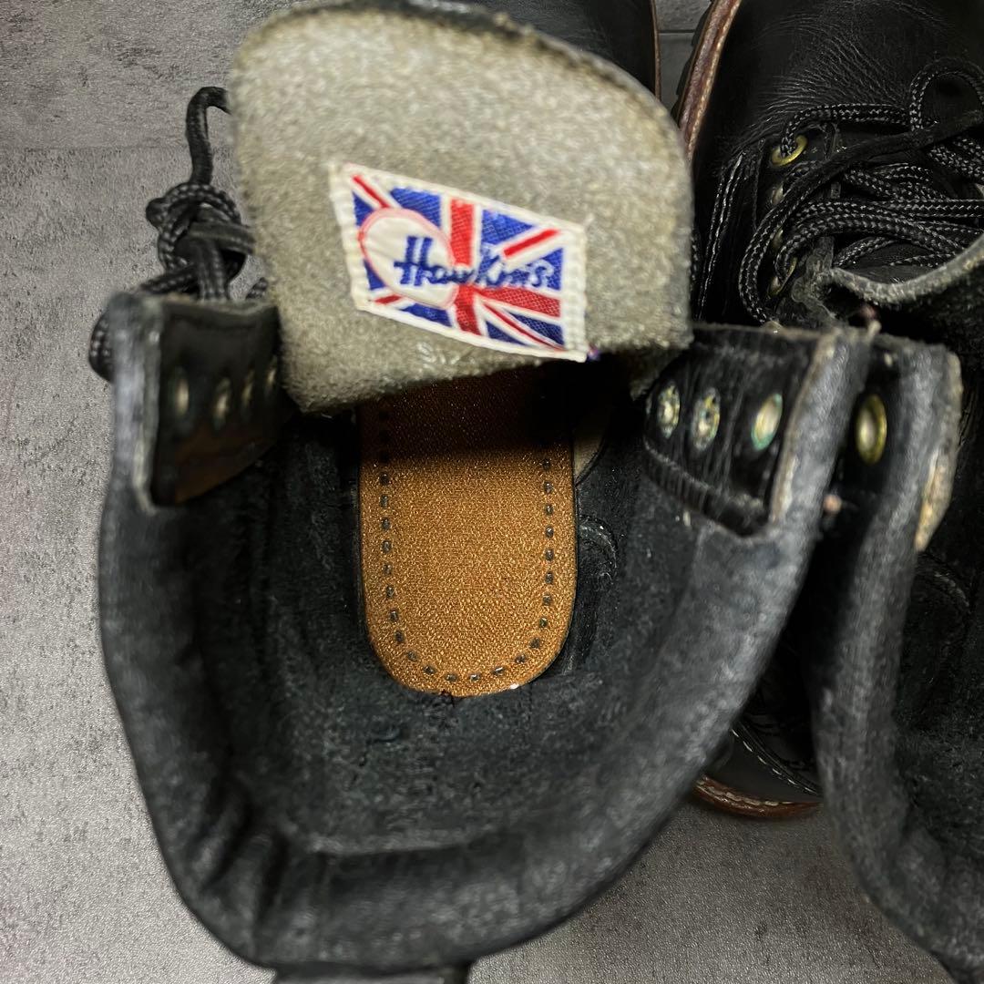 極美品 希少 ホーキンス ロガーブーツ ワークブーツ ブラック 本革