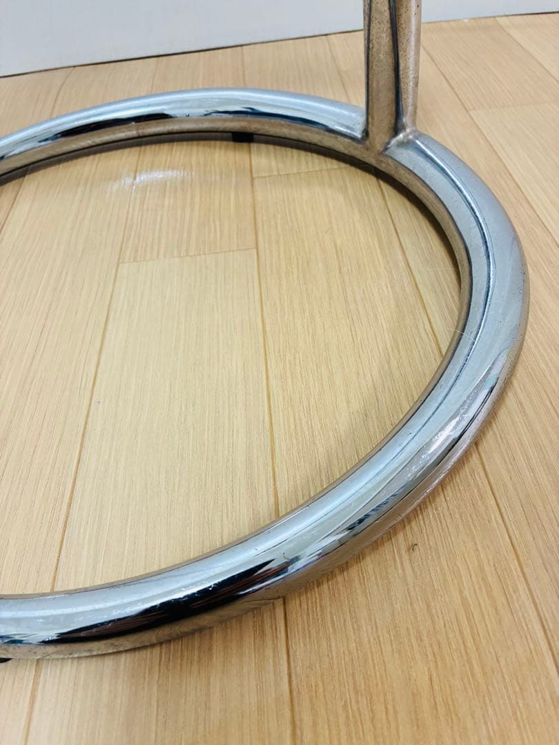 IDC大塚 ガラスラウンドテーブル サイドテーブル コーヒーテーブル