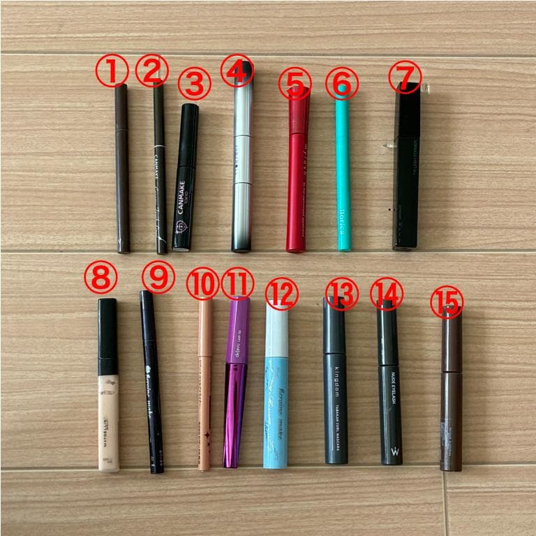 マスカラ アイライナー 15本セット【キャンメイク、セザンヌ、ケイト】 あなたはどっち派？KATE・CEZANNE・キャンメイク・HOLIKA HOLIKAの