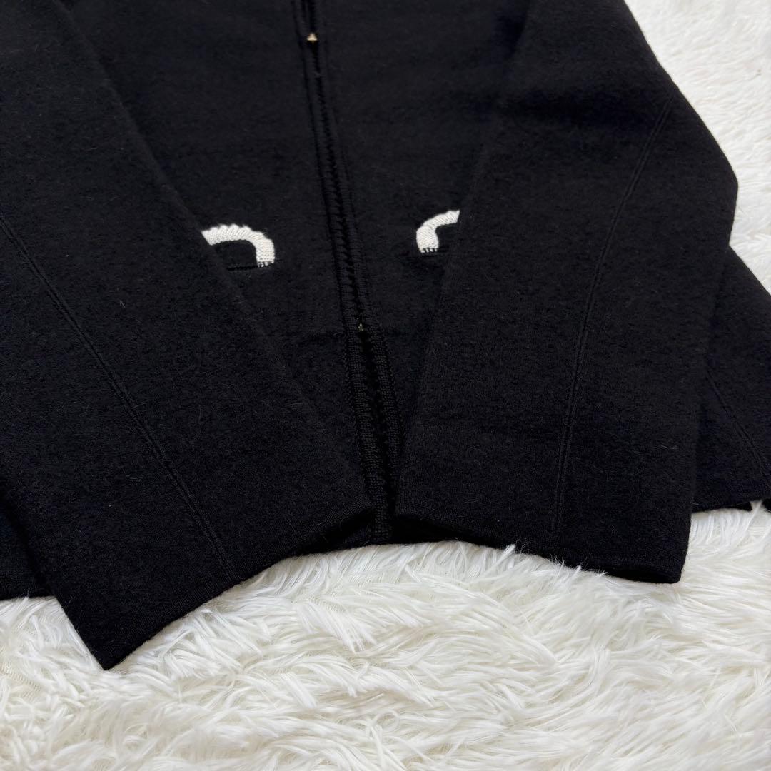 Agnes b カーディガン ジップアップ アルパカ混 黒 L 3