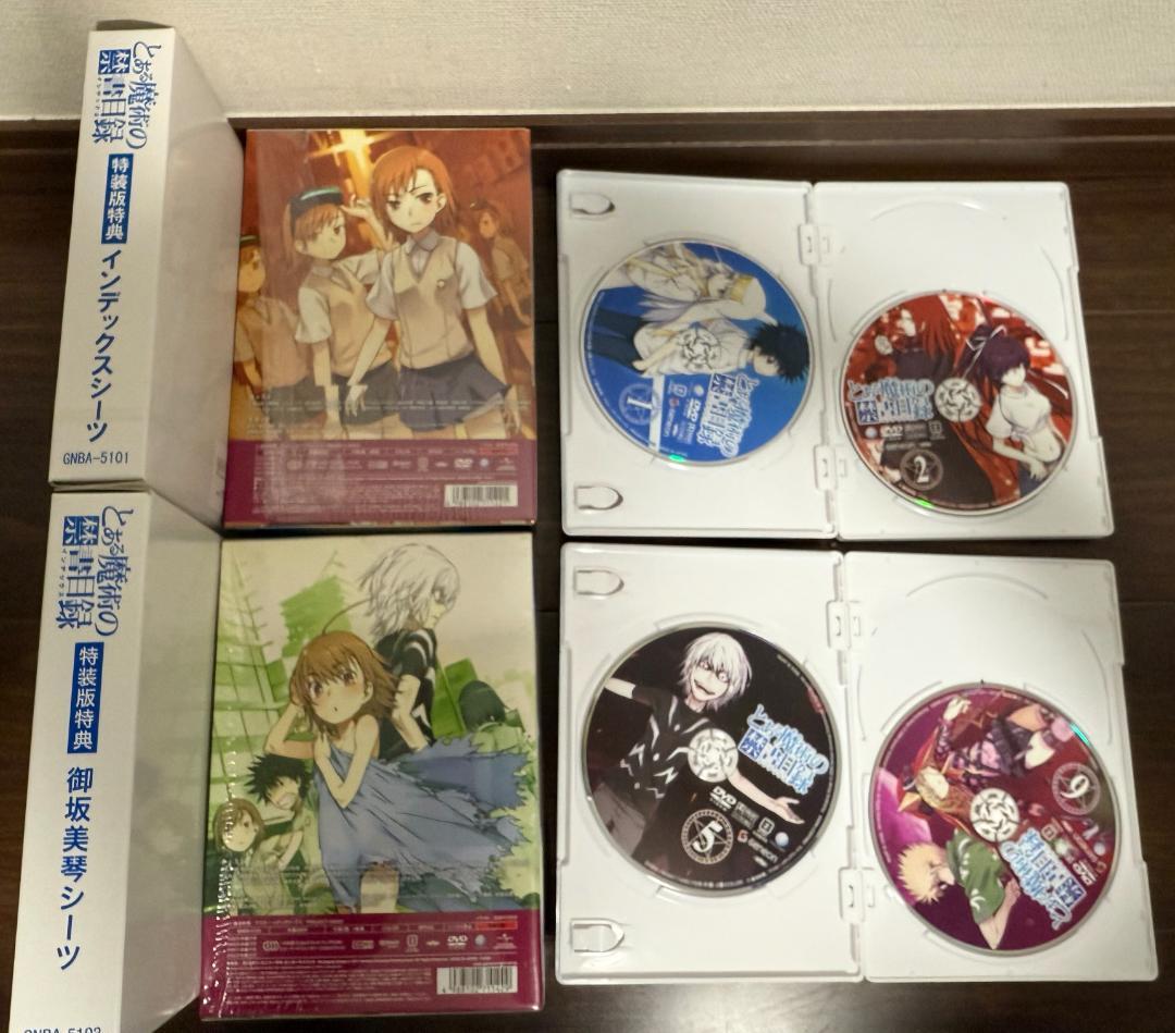 とある魔術の禁書目録 特装版 DVD-SET １集＋２週（全DVD８枚）シーツ付