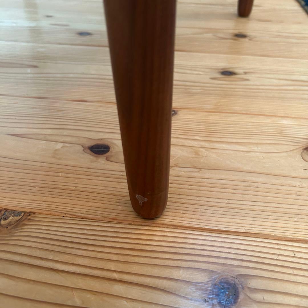 《美品》　アモック　リップチェア　ウォルナット×グリーン