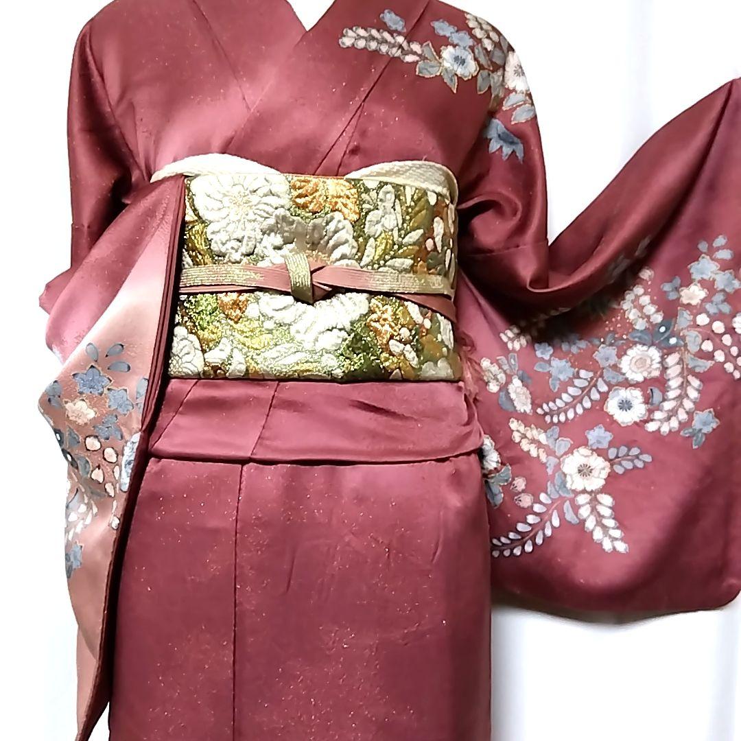 辻ケ花 辻が花 金通し 絞り 辻ヶ花 セット 訪問着 染め分け 袋帯