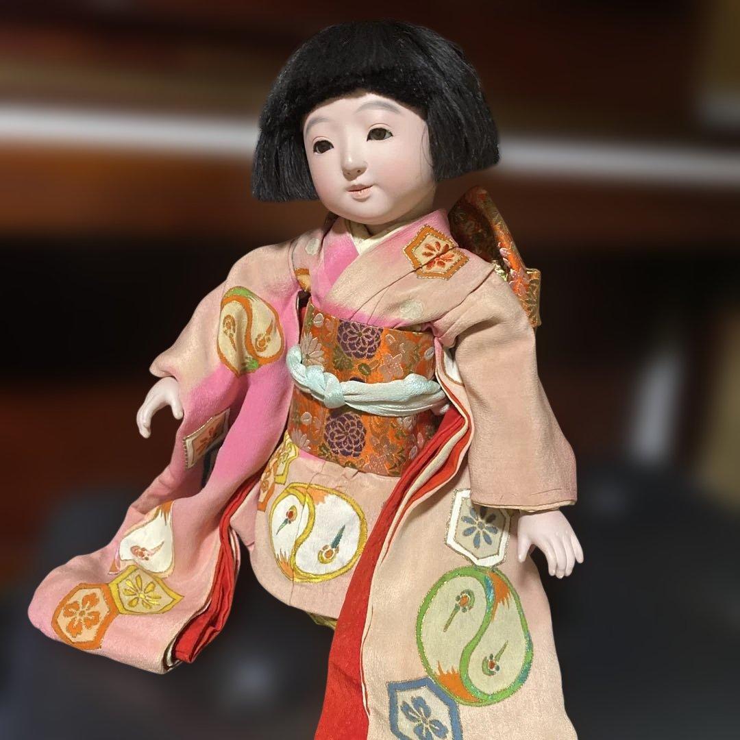 市松人形 希少 ☆ほまれ人形☆ 自由人形 45cm まつげ みつおれ