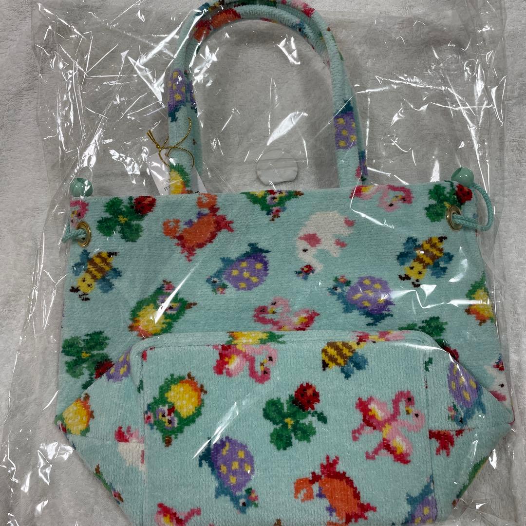 新品未使用】フェイラー 神崎恵さん 巾着バッグ ペールグリーン feiler