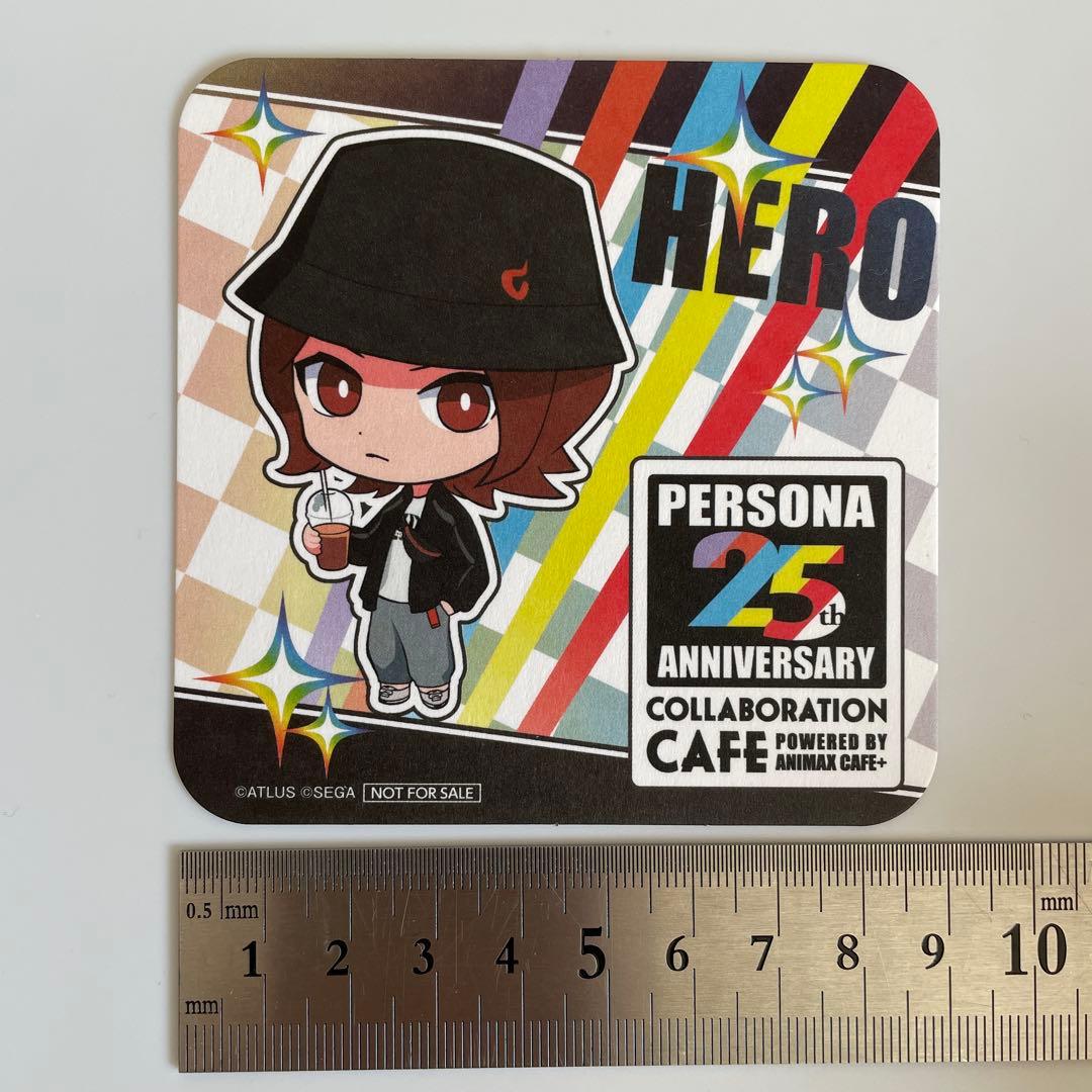 ペルソナ 周防達哉 ミニキャラ コースター 25周年 コラボカフェ 特典
