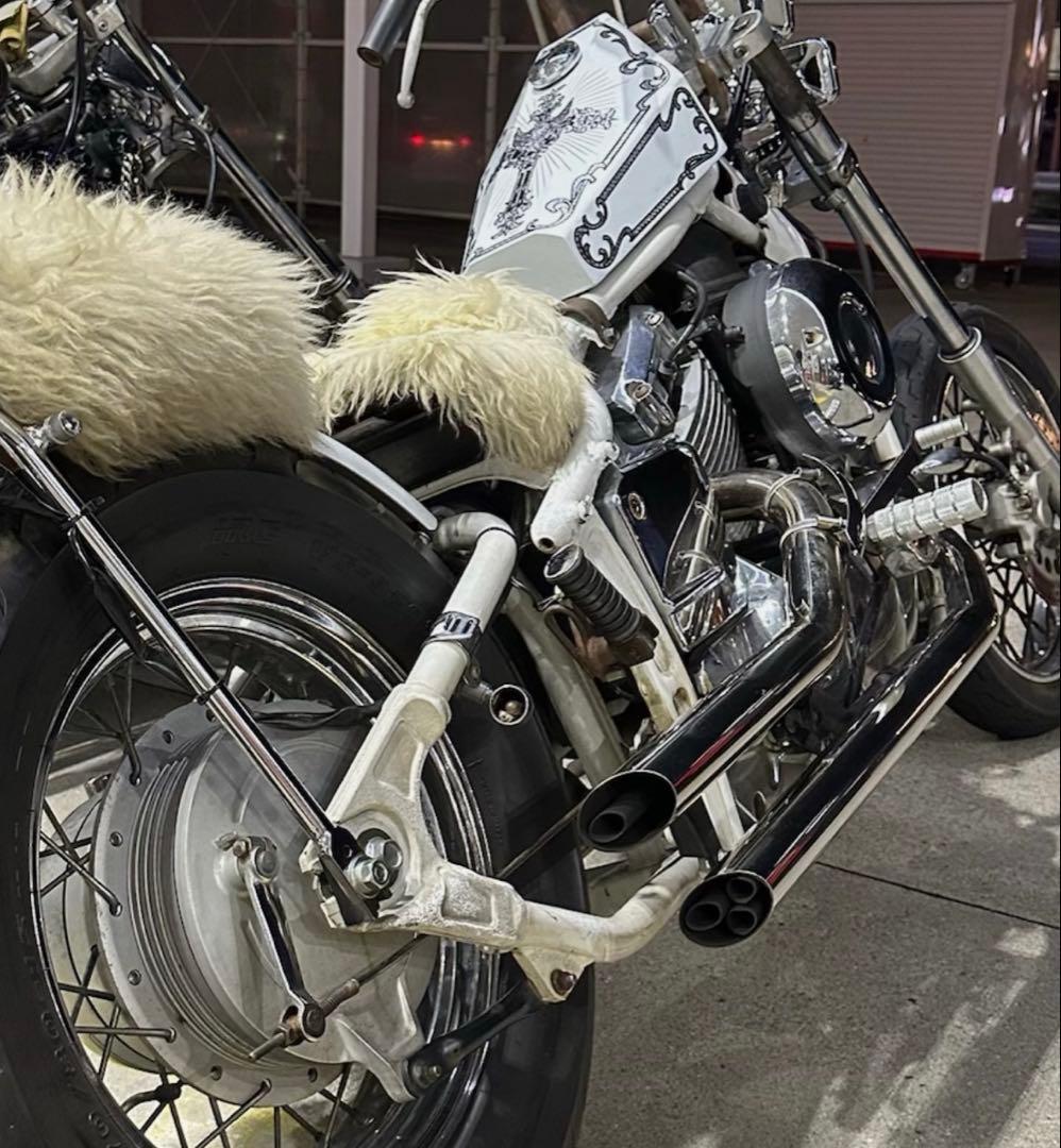 ドラッグスター400 スラッシュカットマフラー ヤマハ ドラッグスター 400 クラシック DS4 DSC4 ドラッグ パイプ