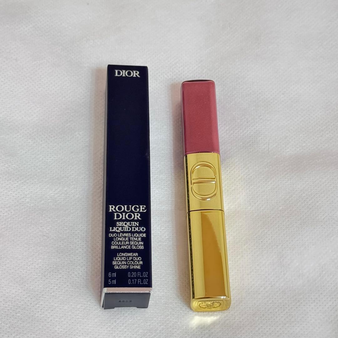 Dior☆ルージュディオールシークインリキッドデュオ☆420ピンクスター