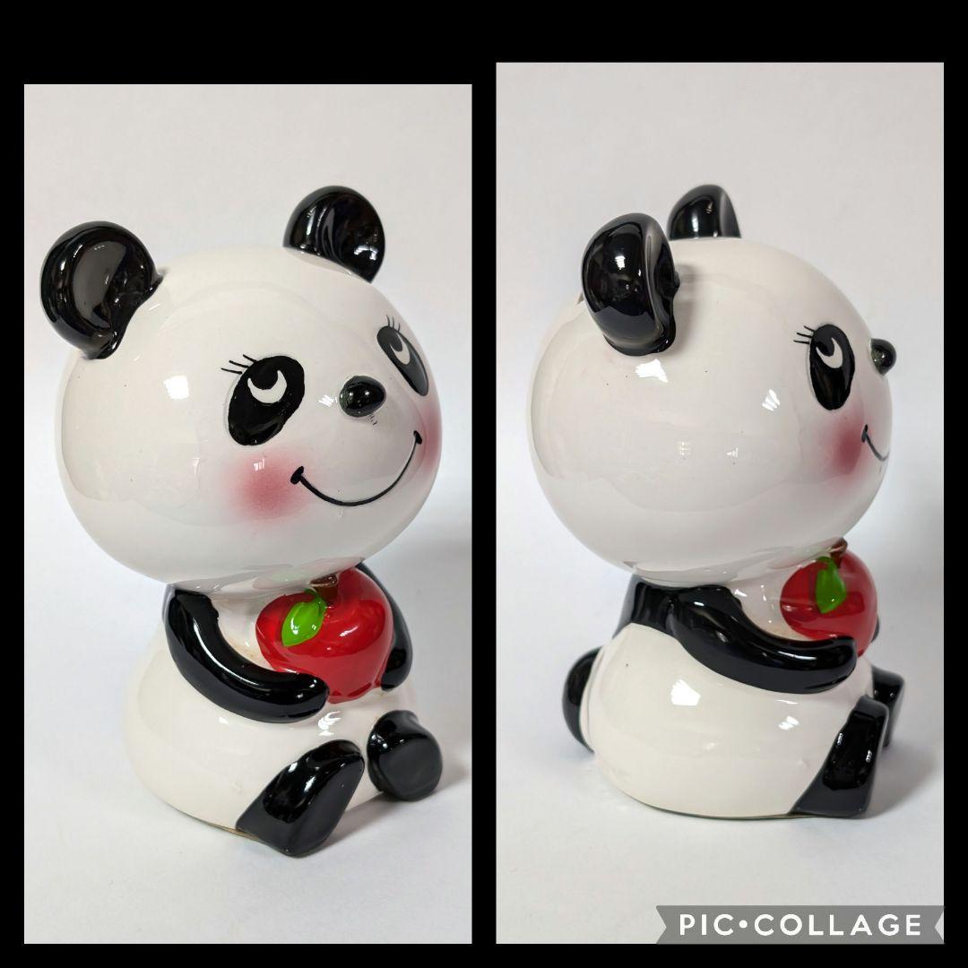 昭和レトロポップ 内藤ルネ パンダ貯金箱 陶器製 箱付き 当時物✨貴重
