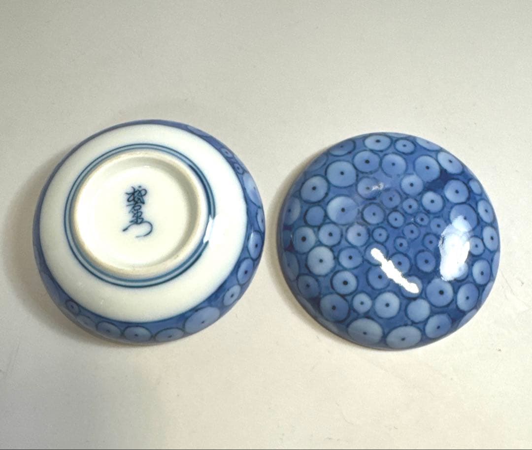 た*る様 茶道具 十三代 酒井田柿右衛門 古代染付 水玉文様 香合 - メルカリ