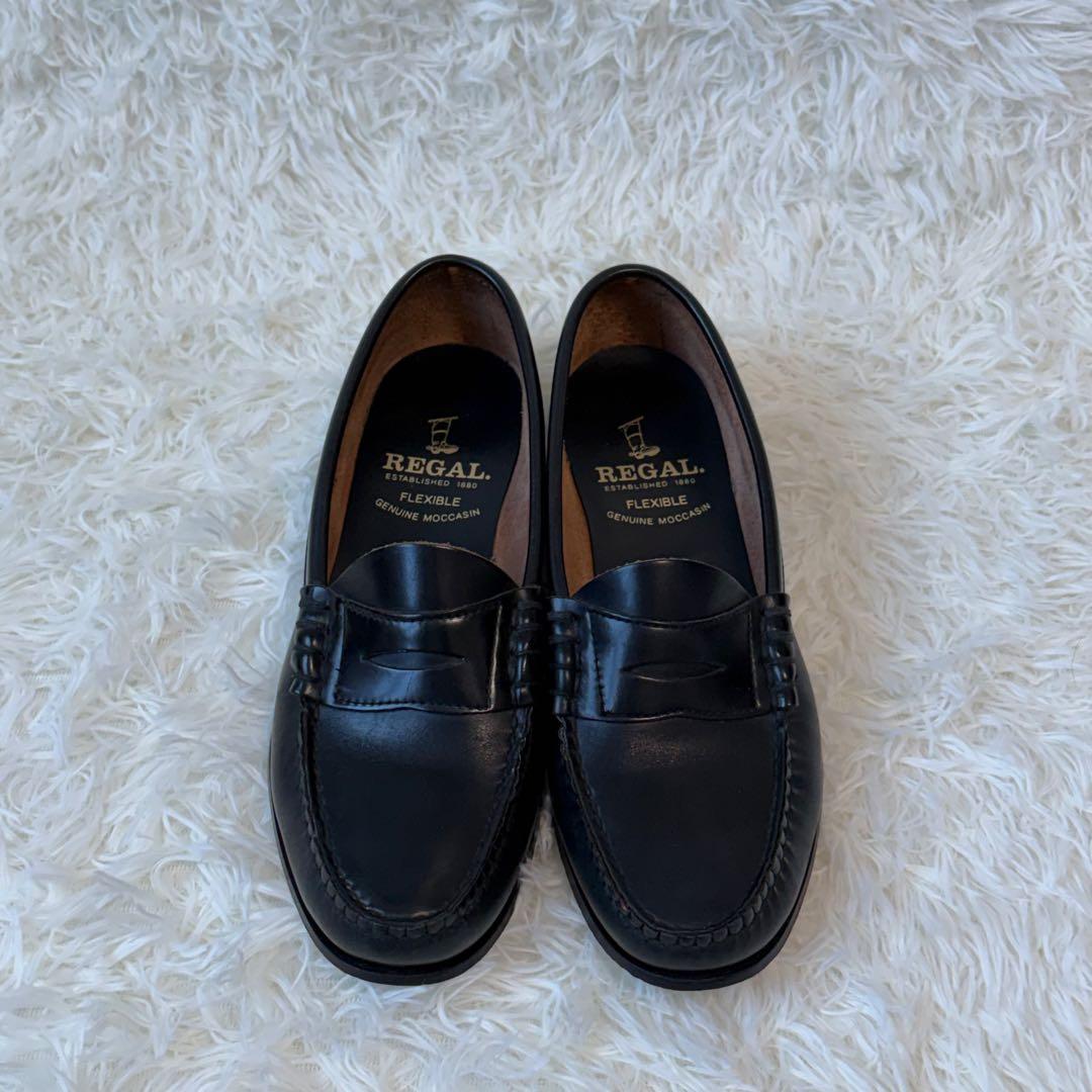 REGAL リーガル 本革 ローファー 黒 25.5cm リクルートビジネス