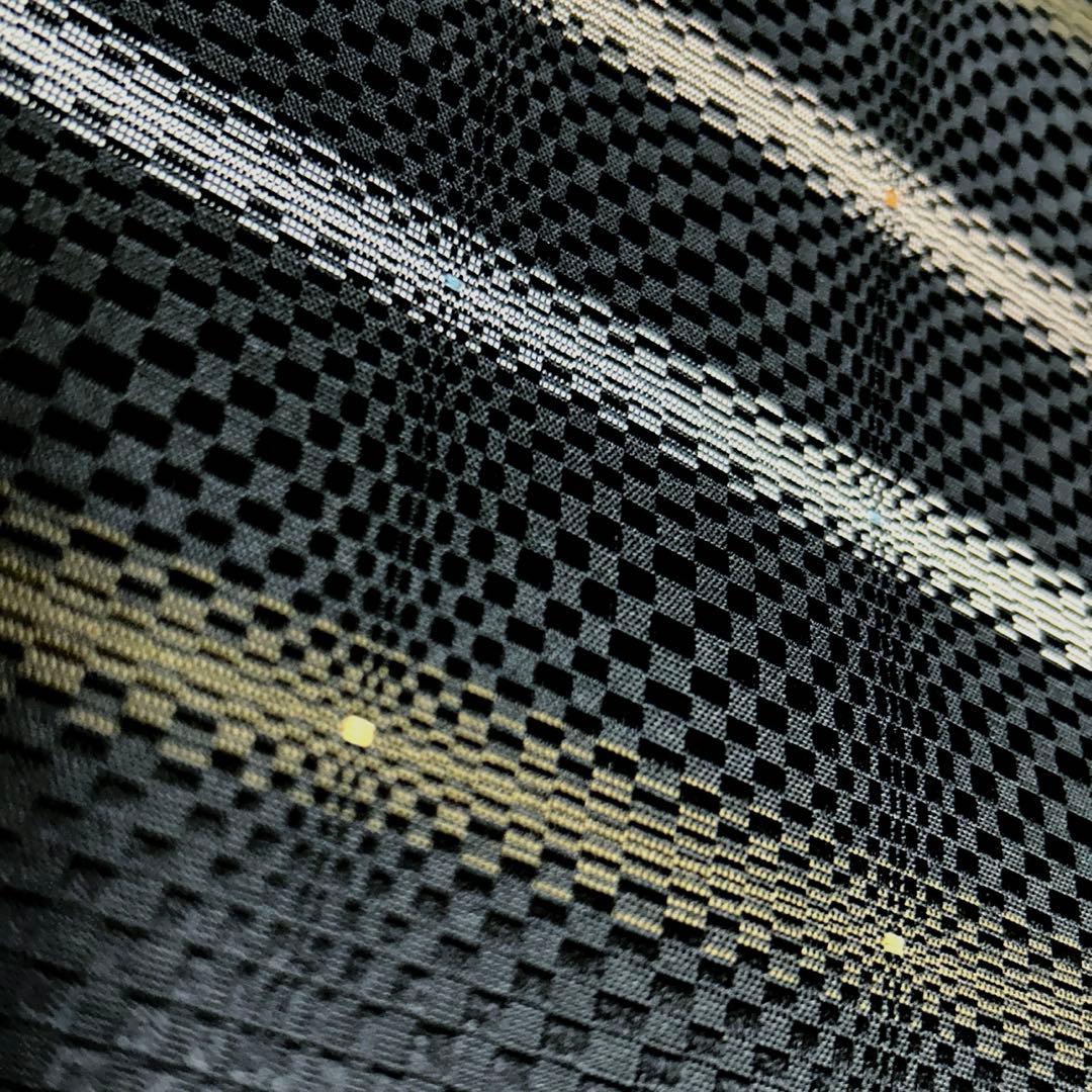 正絹　袋帯《縞　きりばめ》