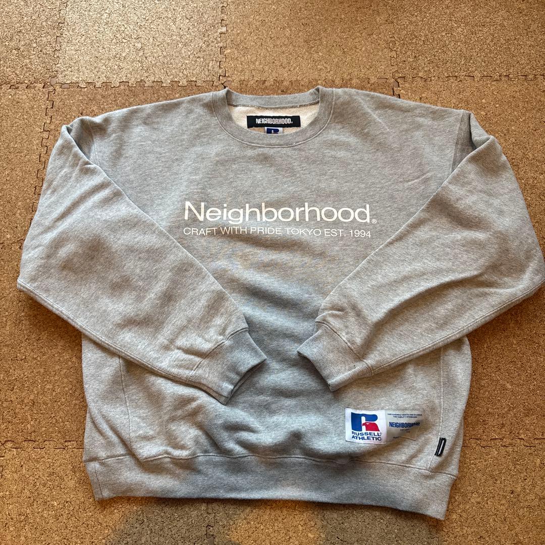 ネイバーフッド　ラッセル　スウェット　トレーナー　グレー　M ネイバーフッド×ラッセルアスレティックが初コラボ、ミニマルな高機能