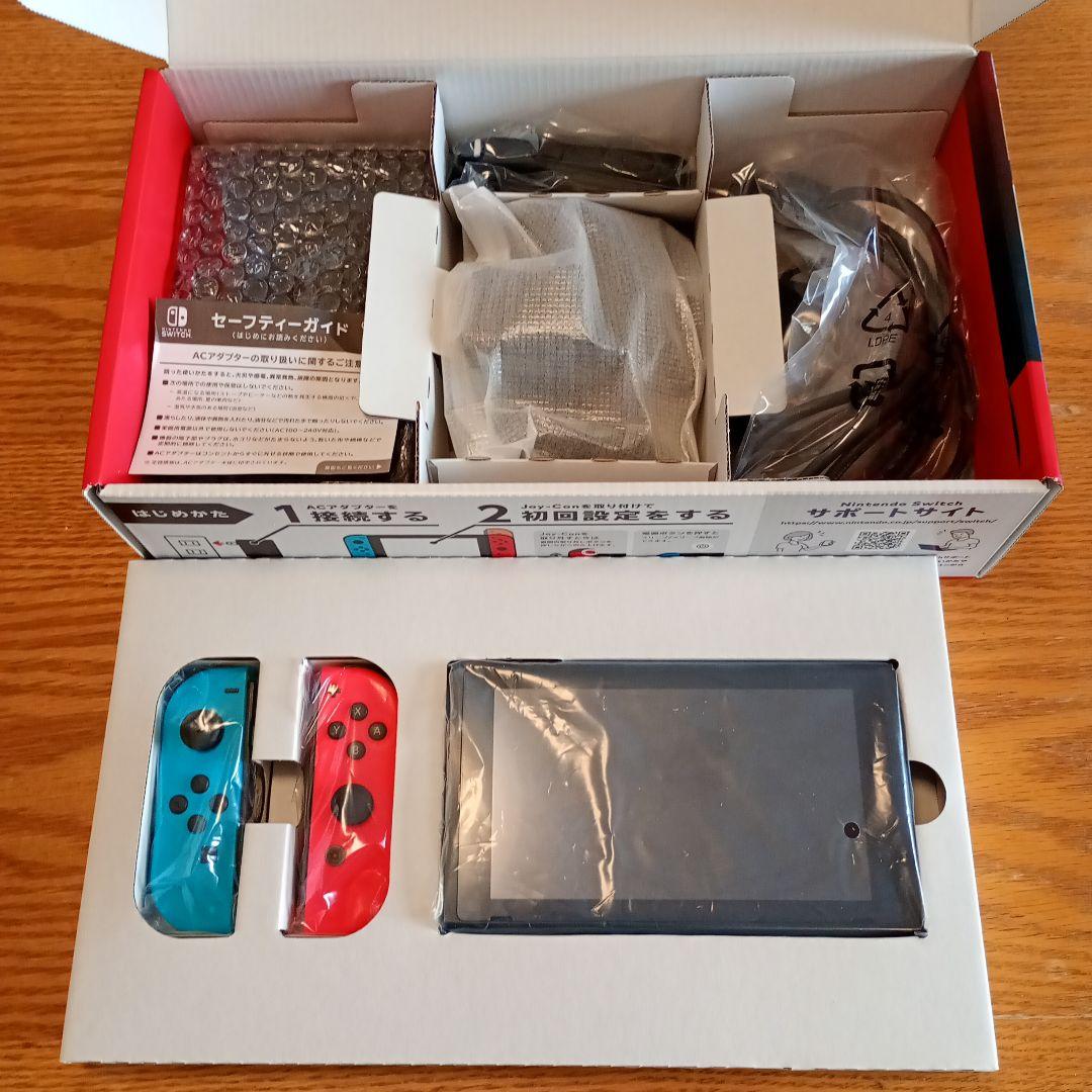 Nintendo Switch 本体 赤/青 ニンテンドースイッチ - メルカリ