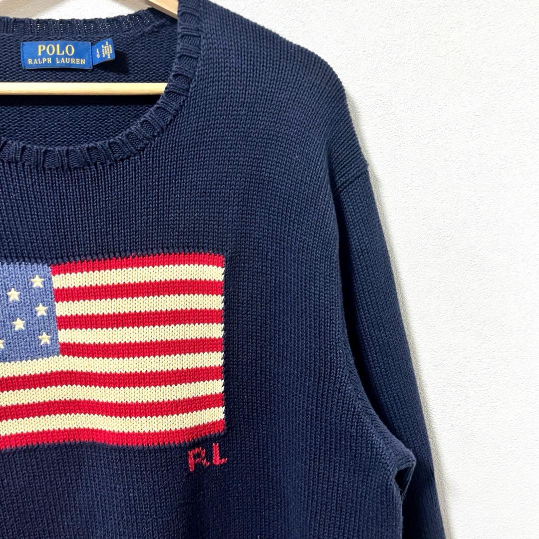 《Polo Ralph Lauren》Iconic Flag Sweater L