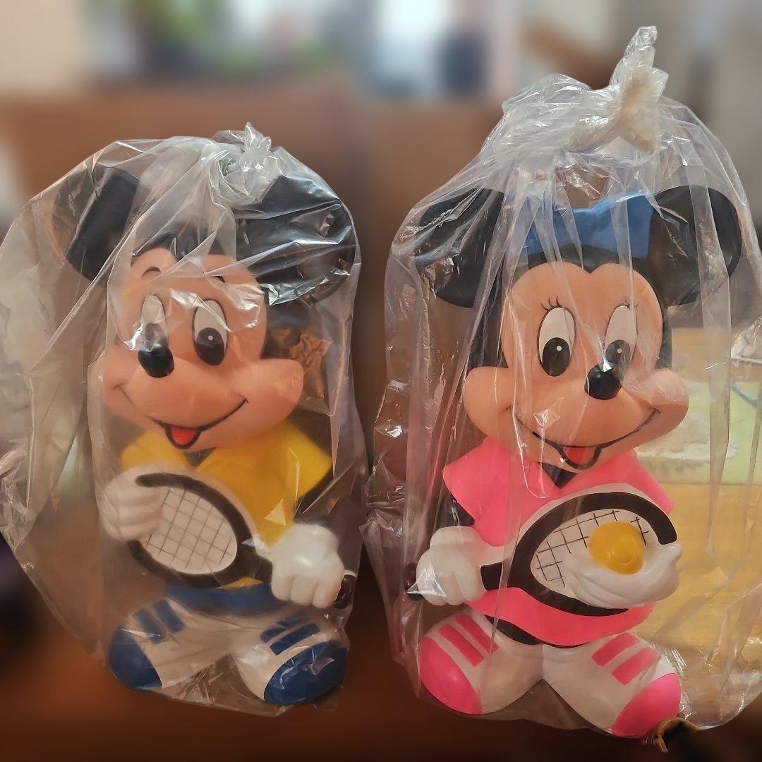 【特別品】大型ミッキー ミニー テニス 貯金箱 ディズニー ミッキー ミニー 貯金箱 レトロ｜Yahoo!フリマ（旧PayPay