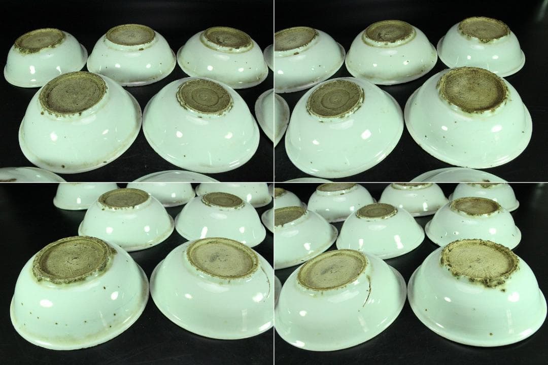 唐物 古染付 青花 青菜紋 皿 十件揃 虫喰い 中国(K-A408) - メルカリ