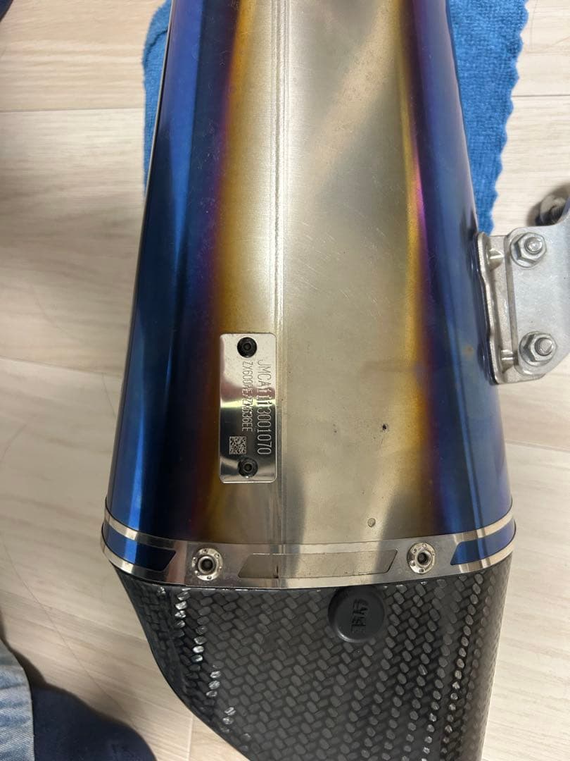 zx6r ヨシムラマフラー R‐11 政府認証 チタンブルーカバー - メルカリ