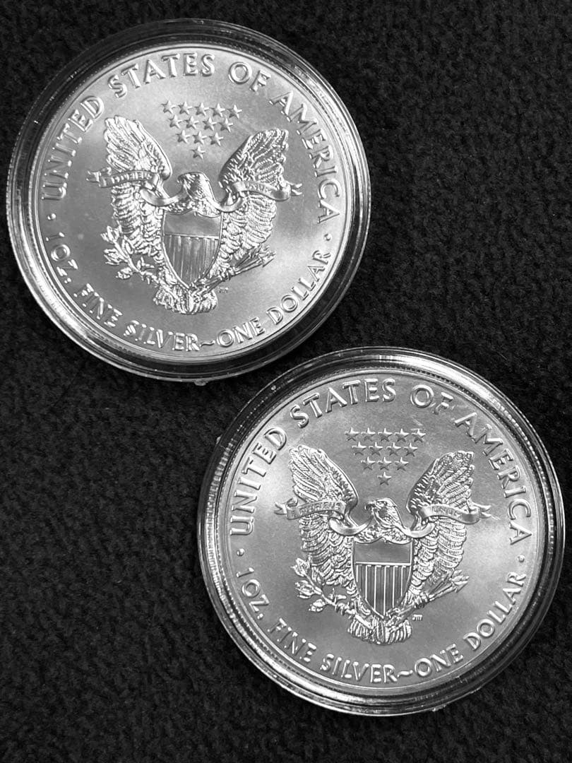 銀貨1オンス イーグルウォーキングリバティ 2枚セット 純銀 アメリカ