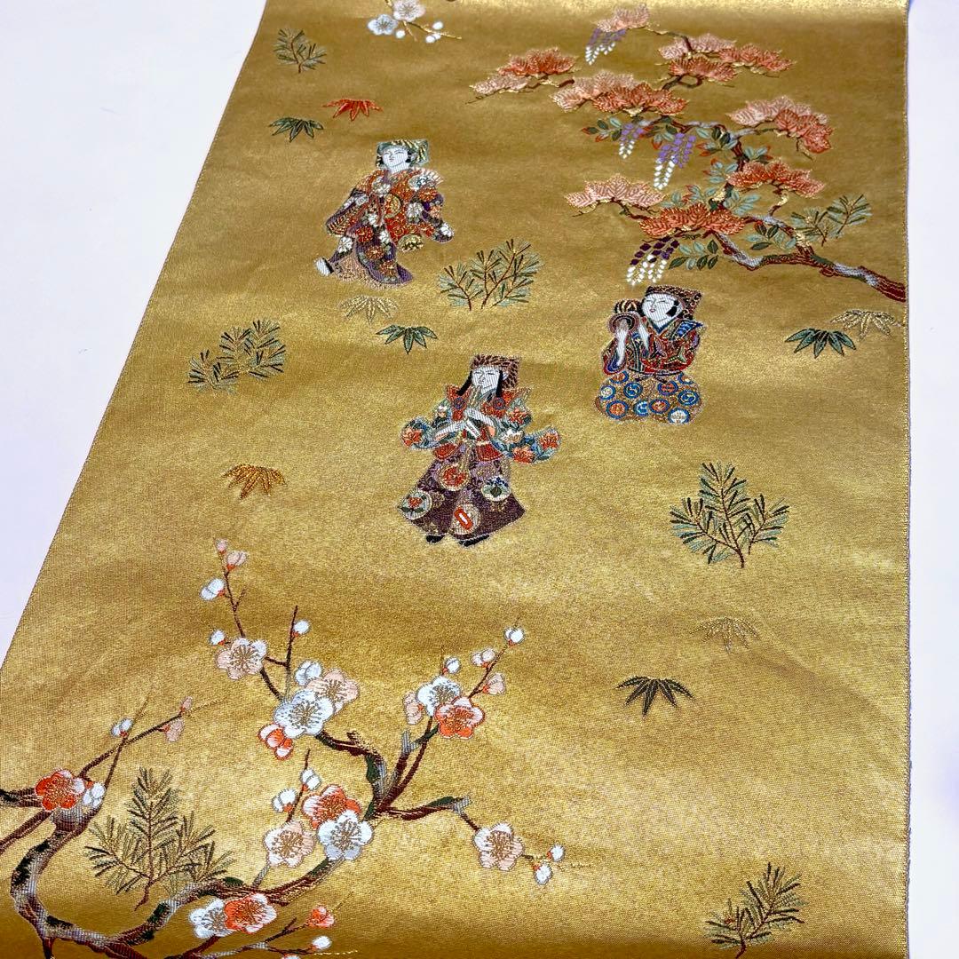 長嶋成織物 金泥箔 本金箔 袋帯 so310 - メルカリ