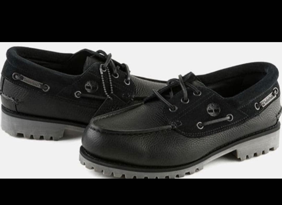 試着のみ 27cm Timberland ブラックデッキシューズ - メルカリ