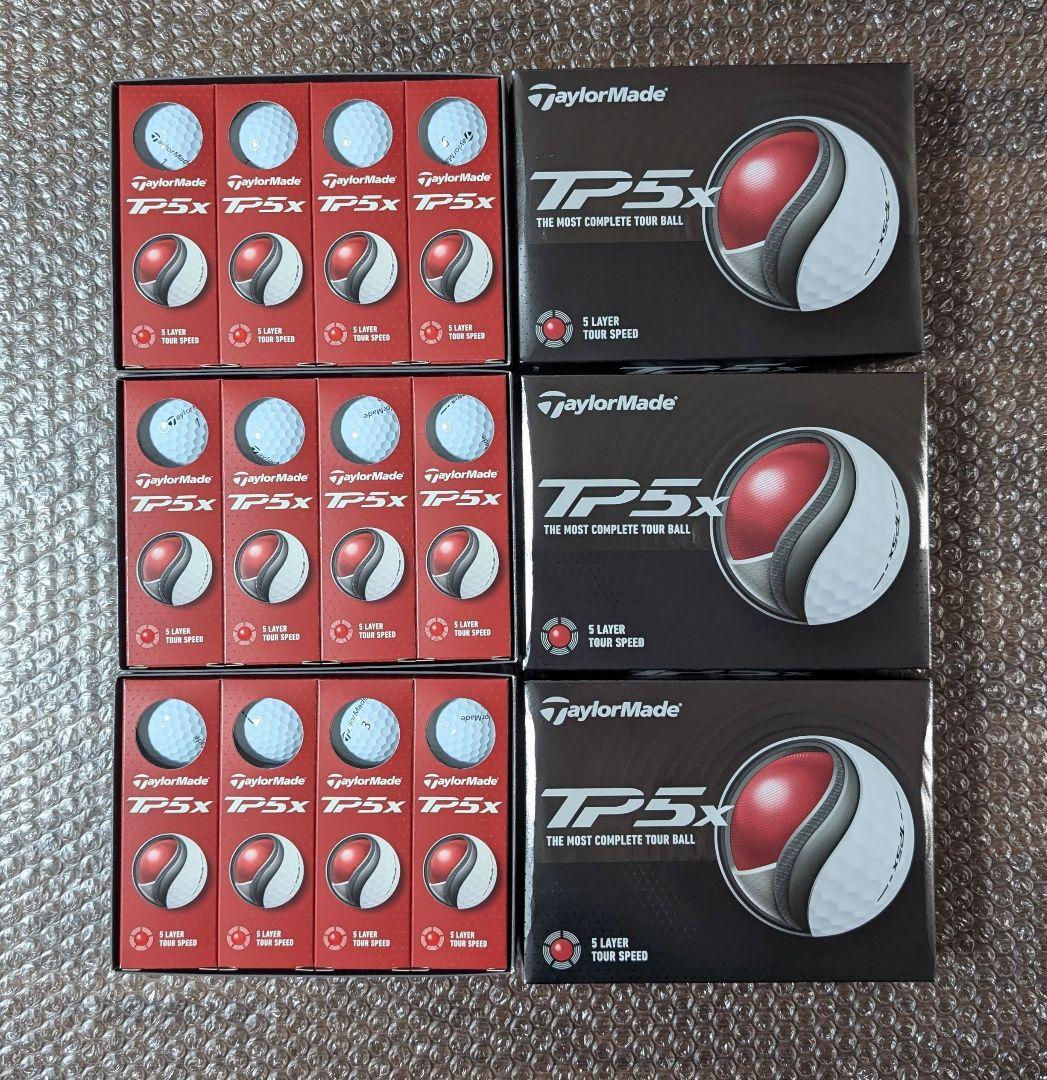 新品　テーラーメイド TP5x ホワイト 2024年モデル 3ダース TP5 【即納】 3ダース テーラーメイド TP5x 2024 PIX ホワイト